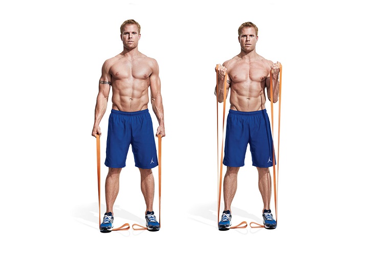 12 Arm Workouts With Resistance Bands
