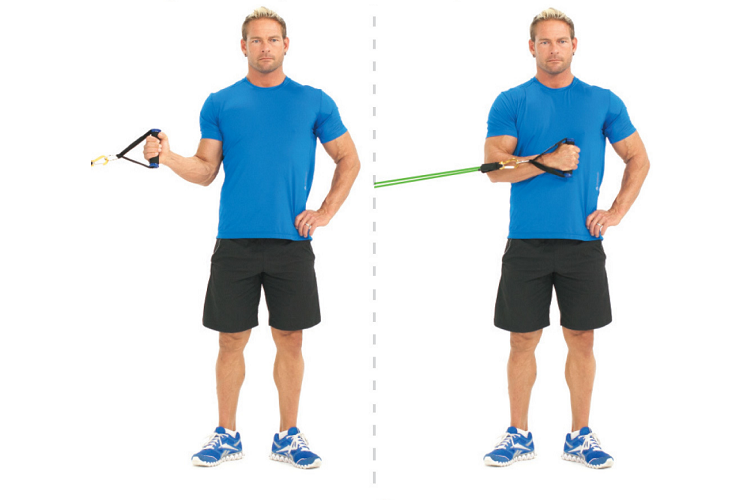 12 Arm Workouts With Resistance Bands
