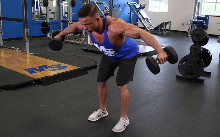 #4 Bent-Over Dumbbells Side Raises